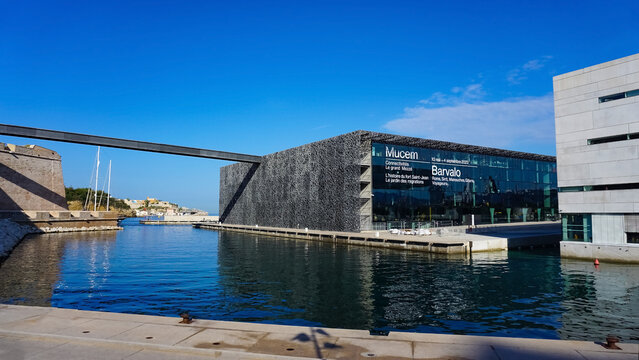 Marseille, France - September 20, 2015: The Museum of European and Mediterranean Civilisations or MuCEM in Marseille, South of France