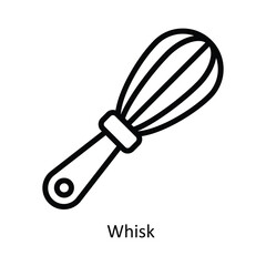 Whisk  Vector   outline Icon Design illustration. Kitchen and home  Symbol on White background EPS 10 File