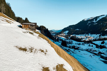 Ski region of Kleinwalsertal, Austria