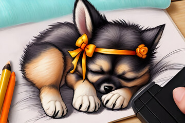 sleeping puppy. Generative AI