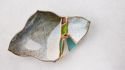 伝統工芸「呼び継ぎ」ひし形の和食器