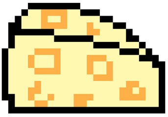 Pixel cheese illustration