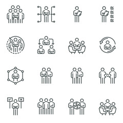 business icons set people icon 