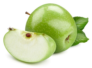 Green apple isolated on white background