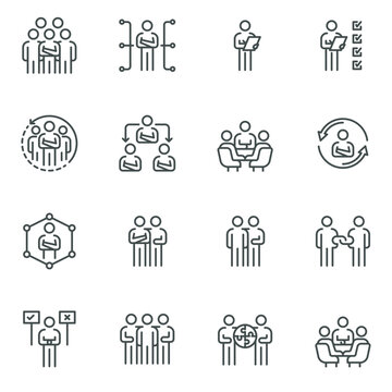 business icons set people icon 