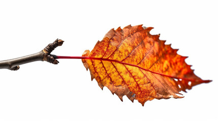 autumn leaves isolated on white HD 8K wallpaper Stock Photographic Image