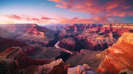 Foto auf Acrylglas Aubergine grand canyon sunset HD 8K wallpaper Stock Photographic Image