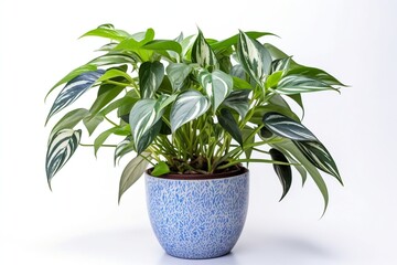 Lush Tropical Cebu Blue Houseplant, Epipremnum Pinnatum. Generative AI
