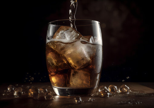 cola with ice
