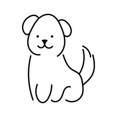 dog outline coloring vector graphics