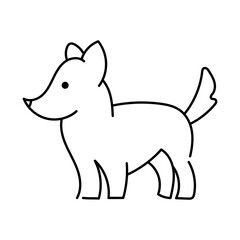 dog outline coloring vector graphics