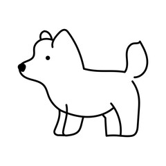 dog outline coloring vector graphics
