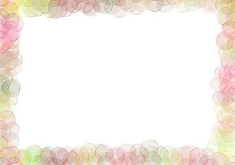 Bubble frame artwork colorful watercolor with space for text