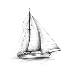 Obraz premium yacht sailboat ai generated