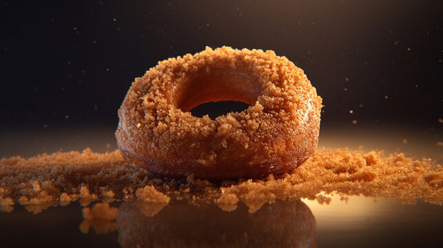 chocolate covered donut HD 8K wallpaper Stock Photographic Image