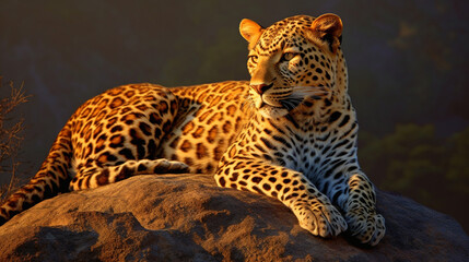 Obraz premium close up of leopard HD 8K wallpaper Stock Photographic Image