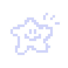 blue pixel art