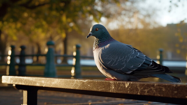 pigeon on the stone  HD 8K wallpaper Stock Photographic Image