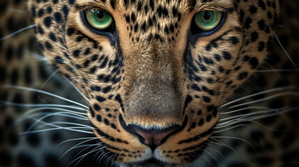 Fototapeta na wymiar close up of leopard HD 8K wallpaper Stock Photographic Image