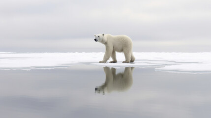 Fototapeta na wymiar white polar bear HD 8K wallpaper Stock Photographic Image