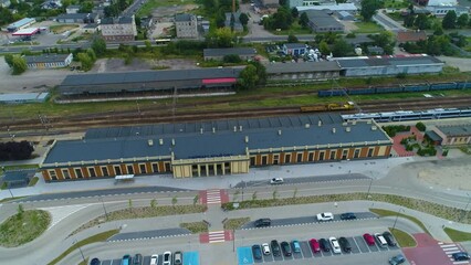 Railway Station Kalisz Stacja Kolejowa Aerial View Poland