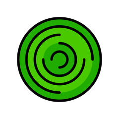 Ayurvedic element earth icon isolated on white. Vector ayurvedic icons thin linear style.