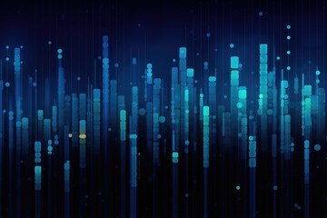 abstract binary code in blue tones symbolizing cryptographic encryption, Generative AI