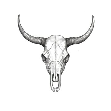 head Longhorn Skull horn ai generated