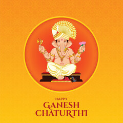 Happy Ganesh Chaturthi Indian festival Greeting