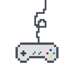 Stick control game pixel art style, gamer 90s style © Euangfa
