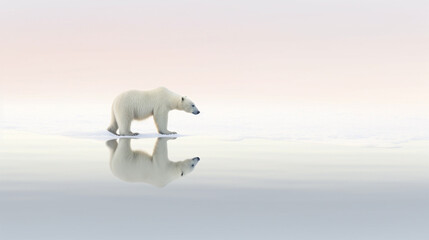polar bear on ice HD 8K wallpaper Stock Photographic Image