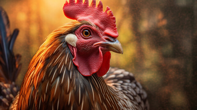 rooster in the farm HD 8K wallpaper Stock Photographic Image