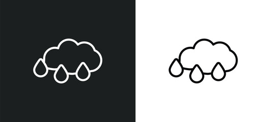 dew outline icon in white and black colors. dew flat vector icon from weather collection for web, mobile apps and ui.