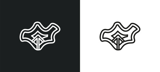 isobars outline icon in white and black colors. isobars flat vector icon from weather collection for web, mobile apps and ui. - obrazy, fototapety, plakaty