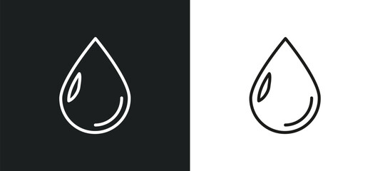 humidity outline icon in white and black colors. humidity flat vector icon from weather collection for web, mobile apps and ui.