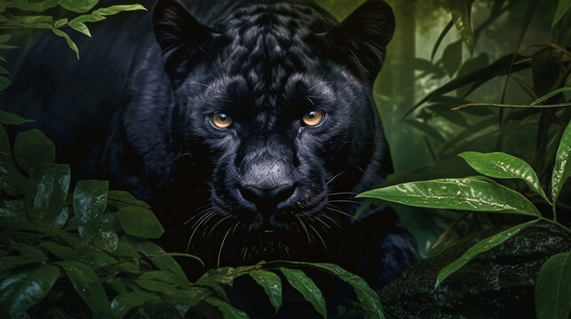 black panther HD 8K wallpaper Stock Photographic Image