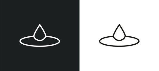 deluge outline icon in white and black colors. deluge flat vector icon from weather collection for web, mobile apps and ui.