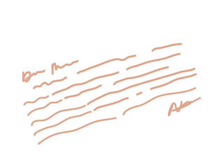 Aesthetic envelope Illustration, cute love letter 