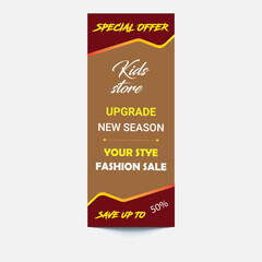 Fashion Sale Roll-Up Banner Template Design