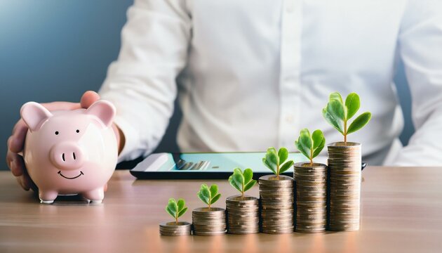 Person Holding A Piggy Bank