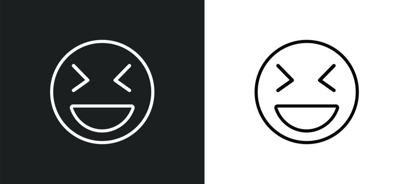emot outline icon in white and black colors. emot flat vector icon from user interface collection for web, mobile apps and ui.