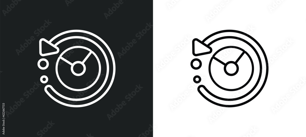 Poster data analysis pie chart interface outline icon in white and black colors. data analysis pie chart in