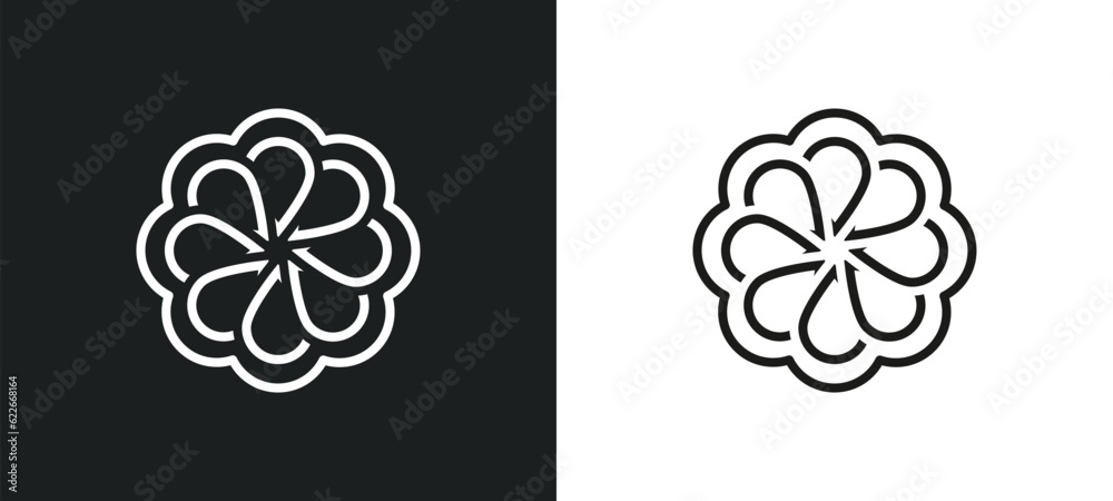 Poster restart outline icon in white and black colors. restart flat vector icon from user interface collect