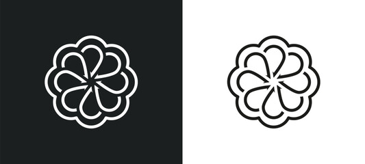 restart outline icon in white and black colors. restart flat vector icon from user interface collection for web, mobile apps and ui. - obrazy, fototapety, plakaty