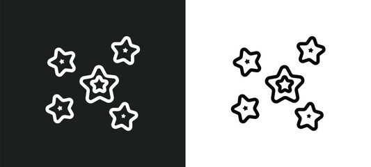 Naklejka na ściany i meble rounded point star outline icon in white and black colors. rounded point star flat vector icon from user interface collection for web, mobile apps and ui.