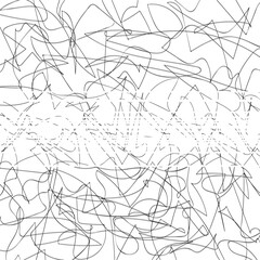 Fishing net or web and cut particles