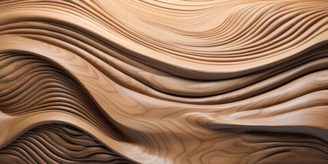 Beautiful abstract wooden waves