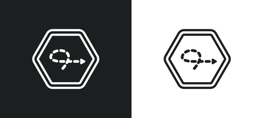 scribble broken line outline icon in white and black colors. scribble broken line flat vector icon from user interface collection for web, mobile apps and ui.