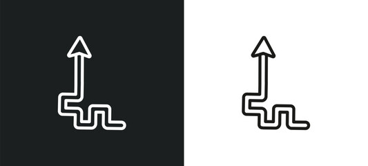 outline icon in white and black colors. flat vector icon from collection for web, mobile apps and