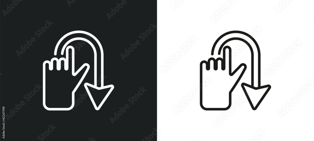 Poster division outline icon in white and black colors. division flat vector icon from user interface colle